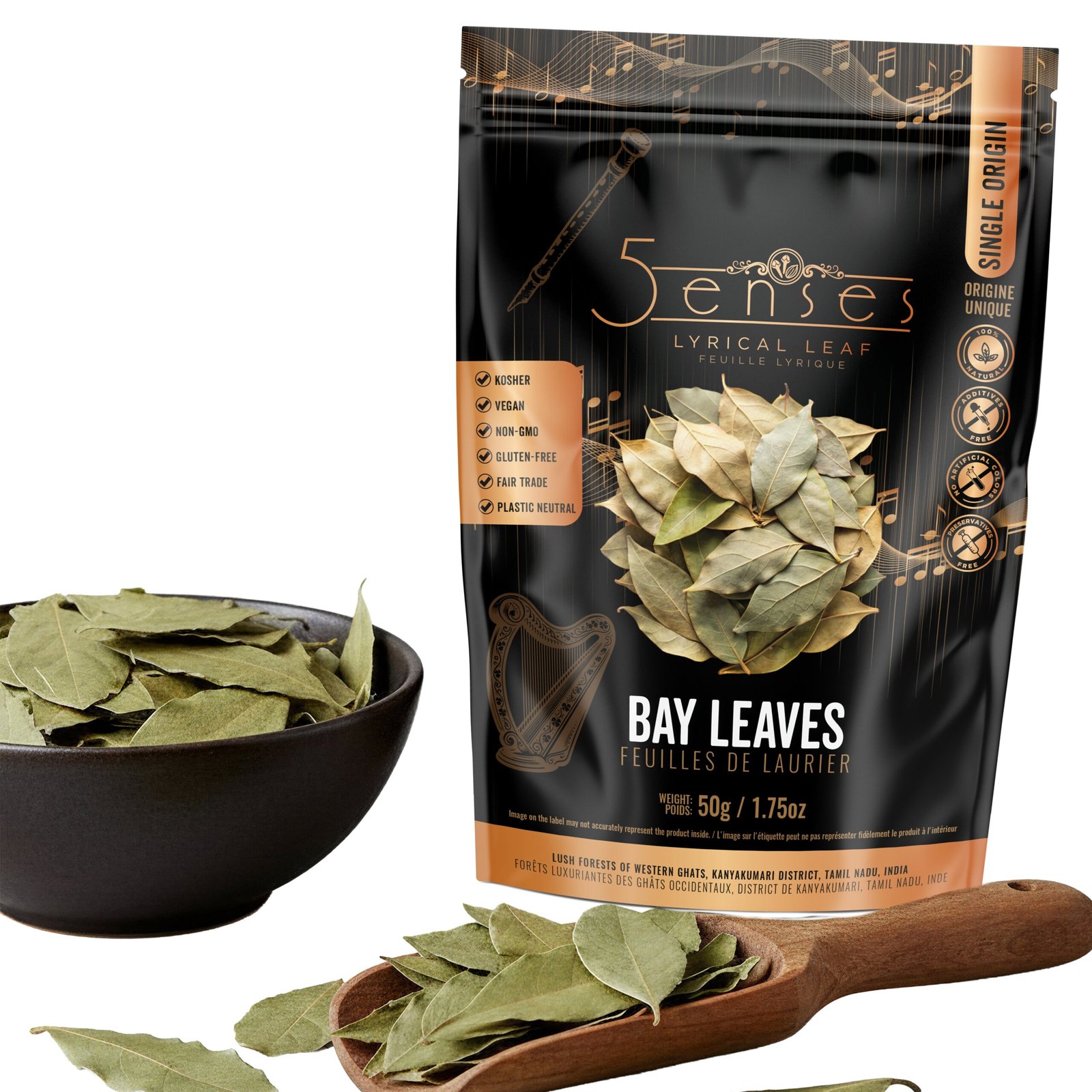22 5Senses Whole Bay Leaves <br> Feuilles De Laurier | Lyrical Leaf - Image 1
