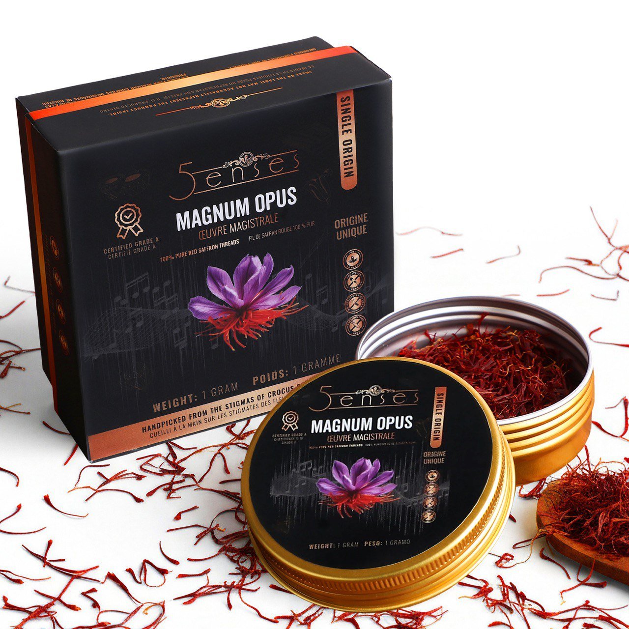 photo_2025-12-14 18.14.11 5Senses Kashmir Mongra Saffron <br/> Filaments De Safran | Magnum Opus - Image 1